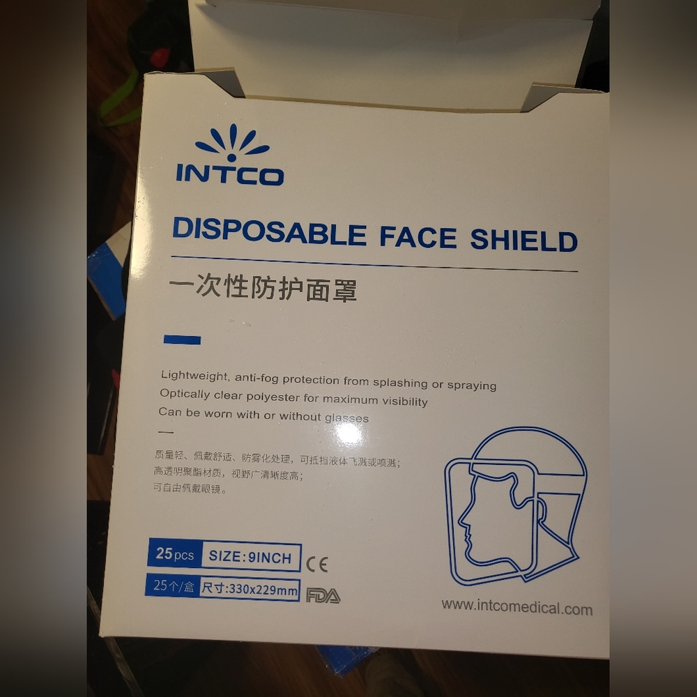 Disposable Face Shield.  25 pcs